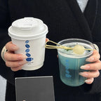 Hot Cold Dual Use 330ml Double Layer Paper Cup Coffee Cups Disposable Multi Purpose Beverage Container PET 400ml Cold Drink Cups