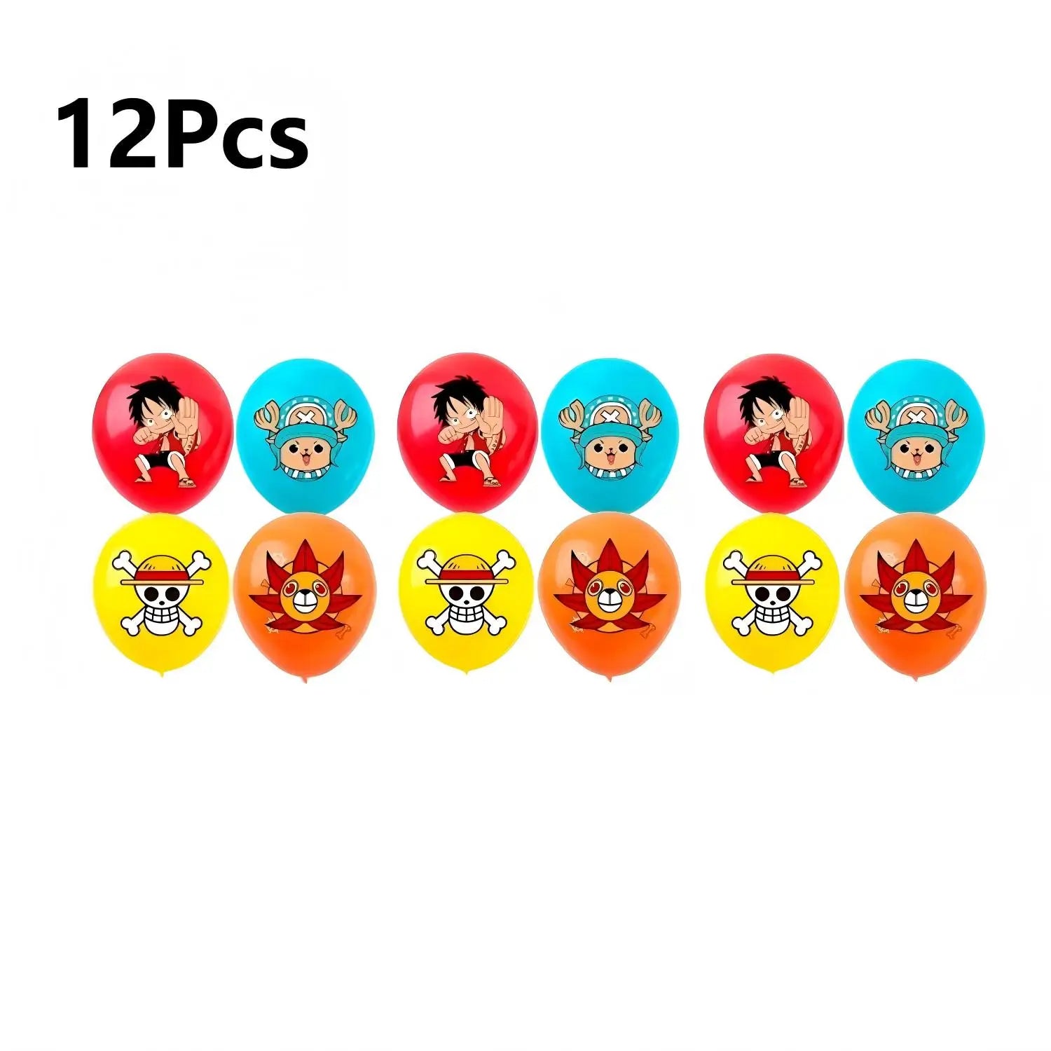 117 Pcs One Piece Party Supplies-One Piece Party Banner Balloons Cake Topper Plates Etc One Piece Birthday Party Decorations