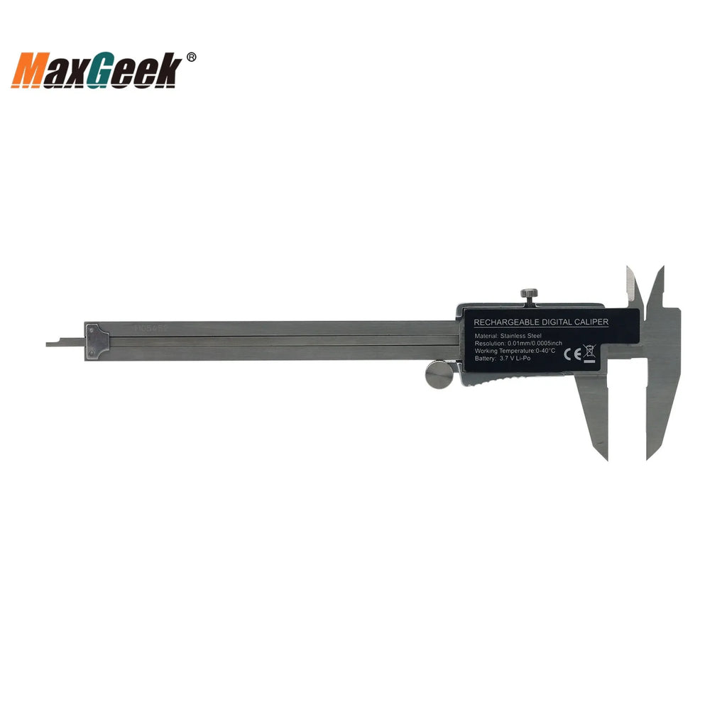 MaxGeek Rechargeable Digital Vernier Caliper with Back Light Function USB-C Charging Measuring Tools 150mm/200mm/300mm