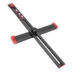 Aluminum Alloy T Square Hardware Jig 3 Sliderd Design Clear Markings Aluminium Alloy Body 60cm for Home Crafting Projects