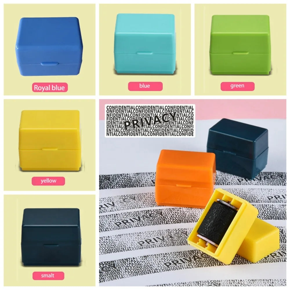ABS Privacy Smear Confidentiality Stamp Confidentiality Theft Protection Roller Privacy Seal Privacy Stamp Cute