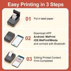 P2 Thermal Wireless Label Printer 20-58mm 2 inch Portable Bluetooth Sticker Mini Printer Price Tag Barcode Label Maker DIY