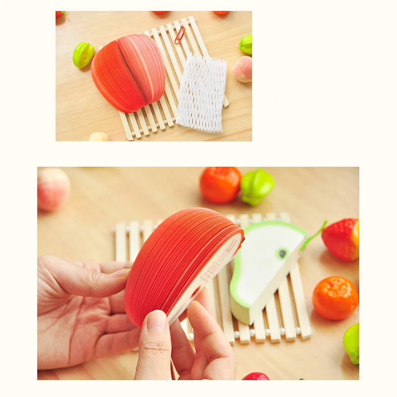 125 Sheets Creative Fruit Shapes Sticky Note Pads Notepads, Sticker Paper, Memo Pads, for School Stationery Office Supplies