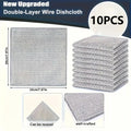 Thickened Steel Wire Cleaning Cloth Non-Scratch Double-layer Iron Microfiber Mesh Dishrag Washing Pot Rags Kitchen Towel