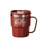 400ml Double Wall Insulated Coffee Mug 304 Stainless Steel Coffee Cup With Lid And Handle Reusable Water Cup