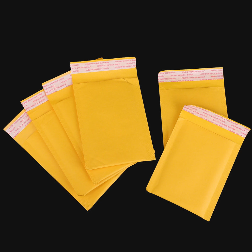 50-10PCS Kraft Bubble Mailers Envelopes Bags Different Specifications Waterproof Mailing Envelopes for Business Gift Packaging