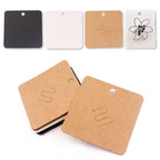 50pcs/lot Brooches Display Cards Blank Kraft Paper Tag for Jewelry Packaging Cards Small Business Sale Hang Price Tag Card 7*7cm