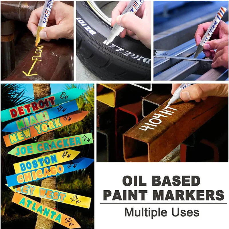 Car Paint Scratch Repair Pen For Cars Coat Scratches Touch Up Remover Tire Oily Mark Pen Waterproof Paint Pencil Car Accessories