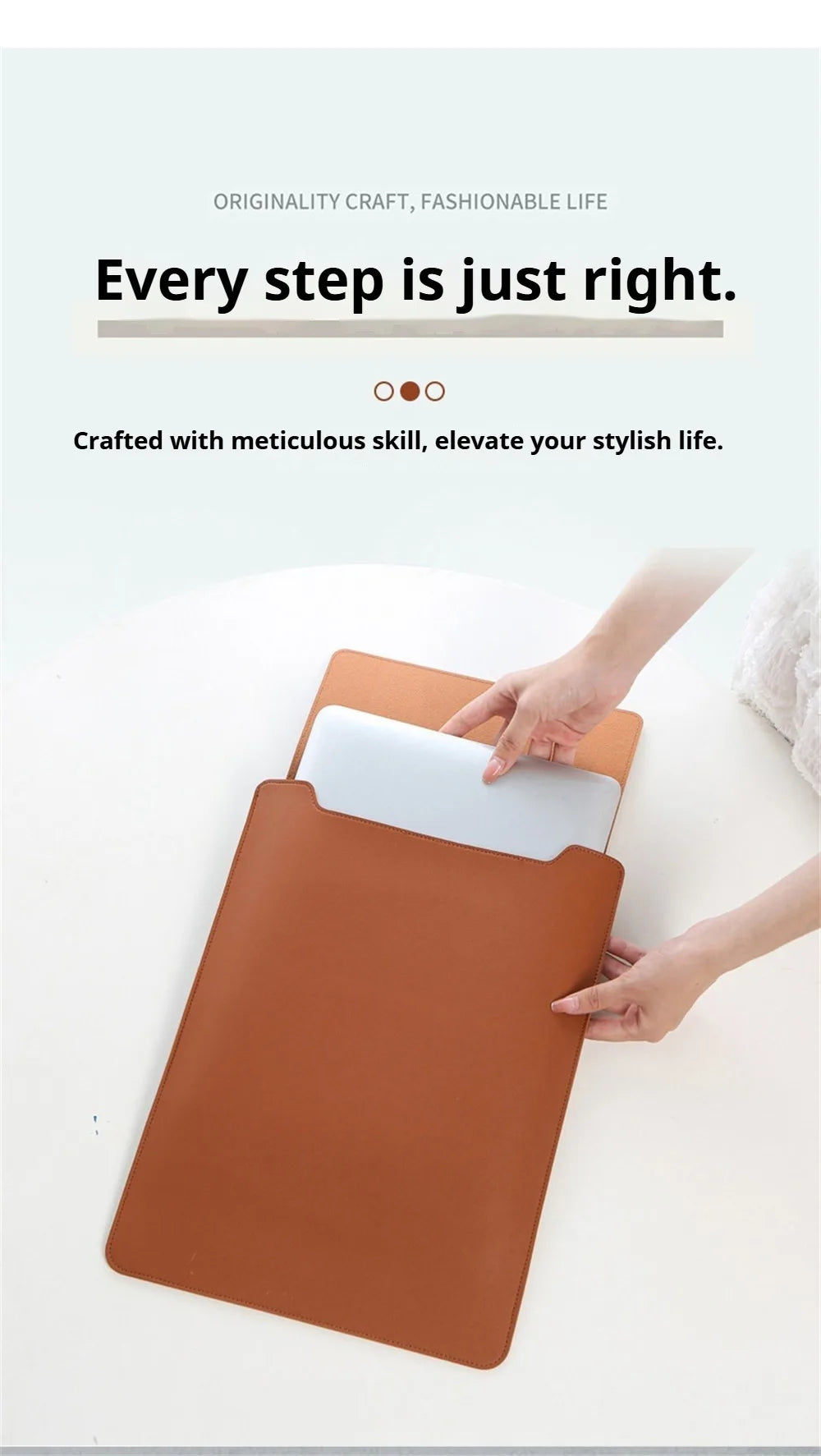 PU Leather Laptop Computer Sleeve Case Bag Stand Cover Pouch Man Women 13 14 15 15.6 16 inch for Macbook Air Samsung HP Lenovo