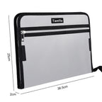 Fire Safe Water Resistant Accordion File Pocket Folder Expandable Filing Folder with 12-Page Organ Folder, A4 Size, 2 Zippers