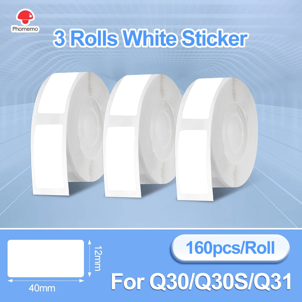 Phomemo Q30 Bluetooth Label Maker, Thermal Sticker Maker with 1 Roll Free Label, Available for Small Business/Home Organization