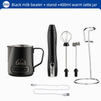 Bincoo-Electric Coffee Milk Maker, Handheld Household Mixer, Adjustable Double-Headed Gear