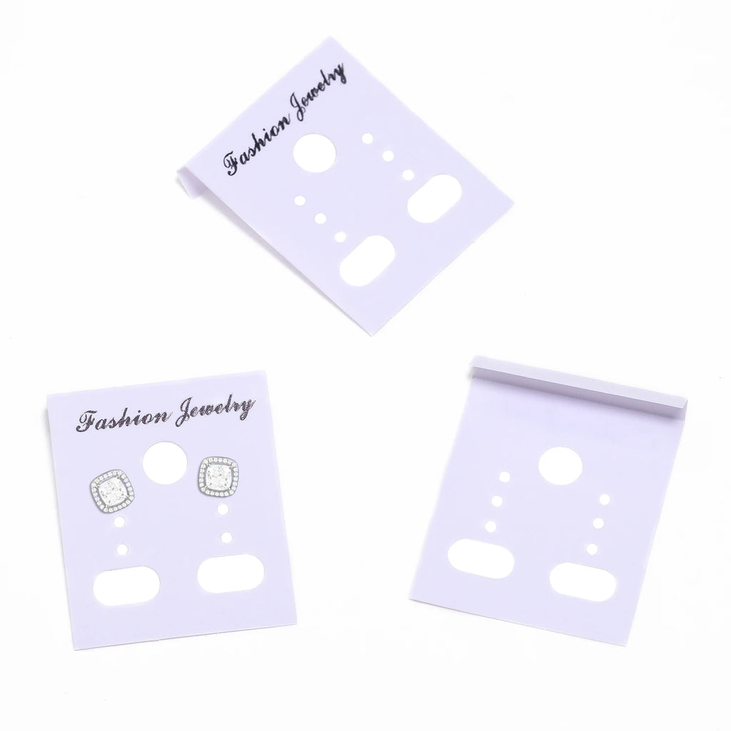 50pcs/lot 3.5x3cm Plastic Earrings Packing Cards Display Card for DIY Jewelry Earring Studs Retail Price Tag Earring Post Holder