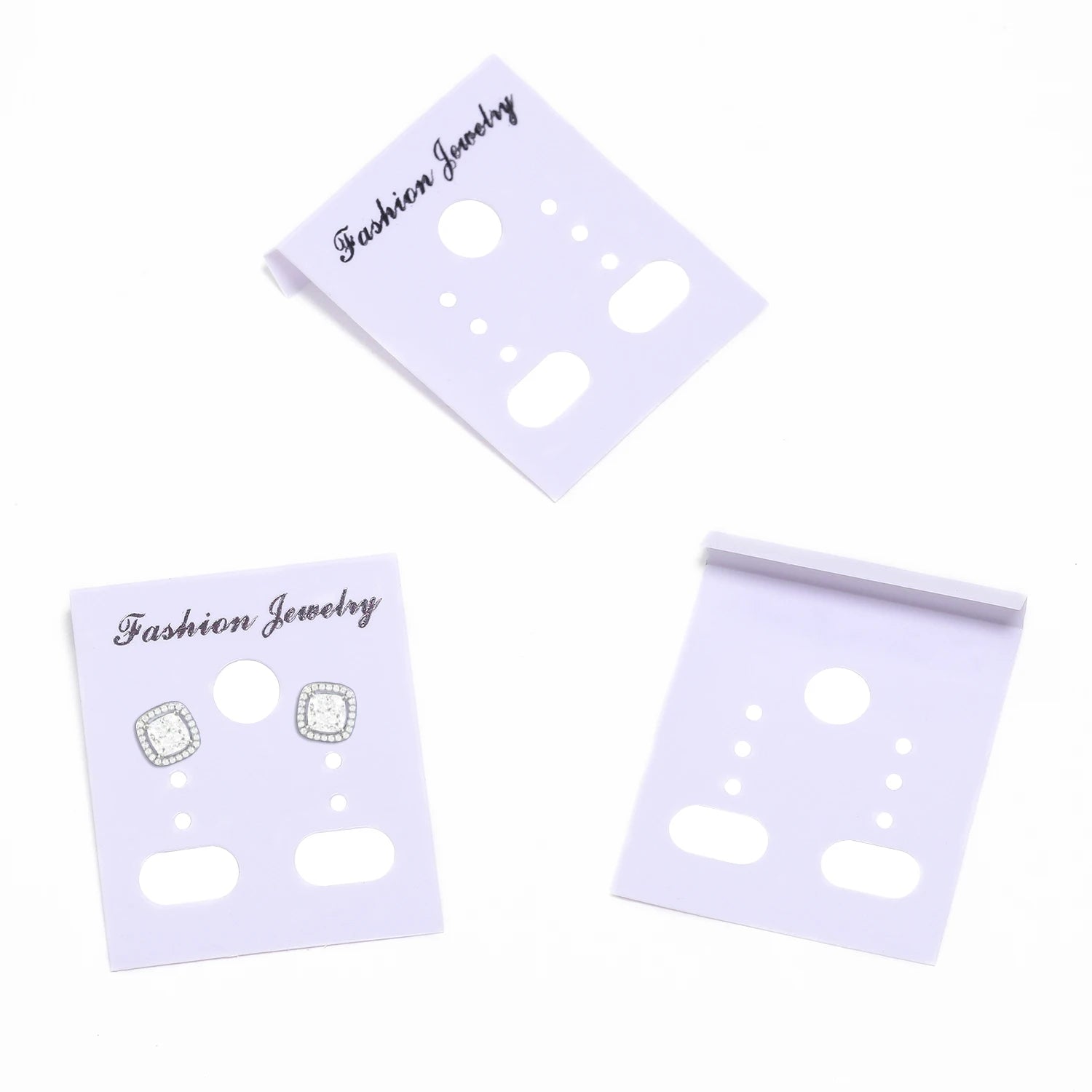 50pcs/lot 3.5x3cm Plastic Earrings Packing Cards Display Card for DIY Jewelry Earring Studs Retail Price Tag Earring Post Holder