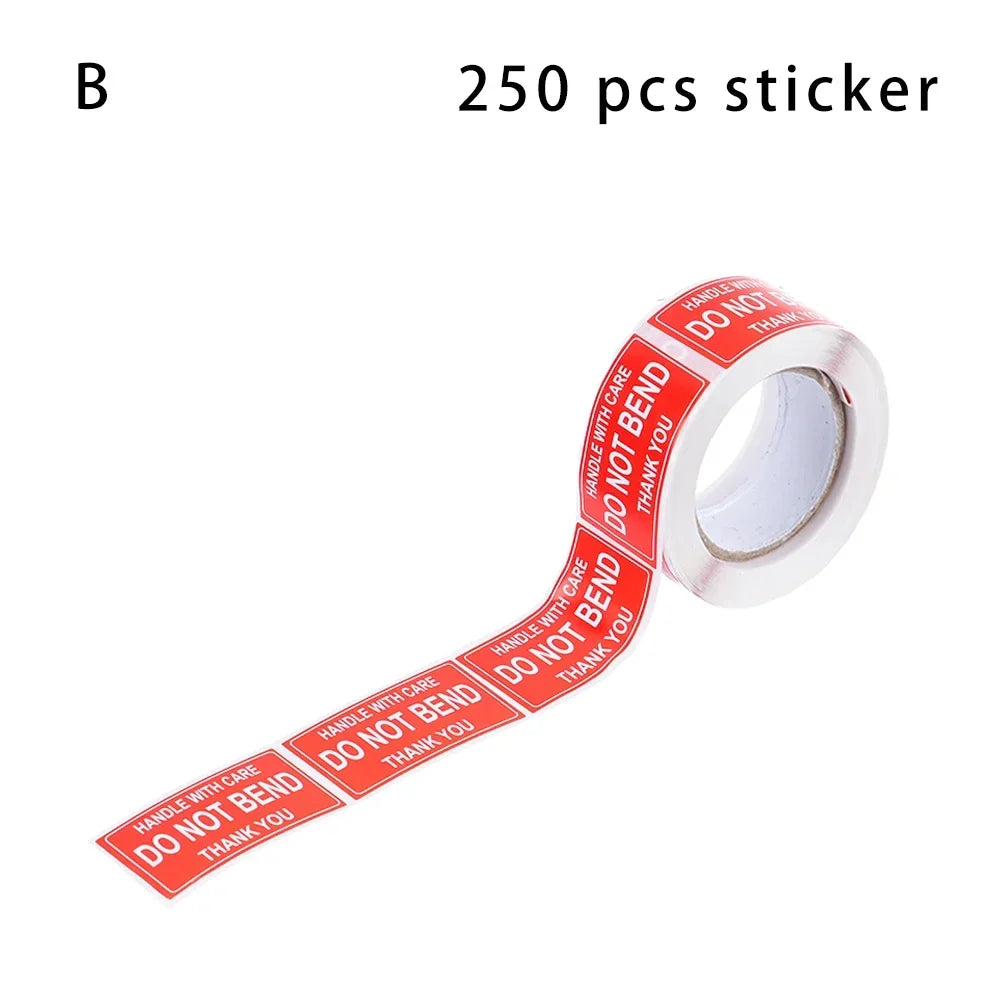 60/250pcs Fragile Warning Label Sticker Please Handle With Care For Goods Shipping Express Label Packaging Warning Sign Tag