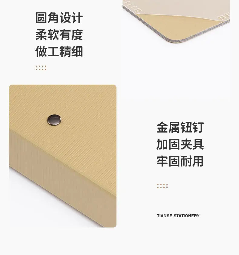 3 Hole Ring Binders File Folder Loose-leaf Binder Morandi Color Waterproof Document A4 Paper Storage