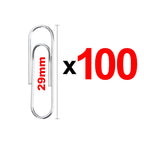 29mm Metal Silver Paperclip Stationery Binder Clip Bookmarks Paper Clips Organizers for Paper Documents Office School Supplies