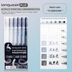 Languo 6/24/36/54/72/90 colors Acrylic Painting Handbook Pens Multi-Color Gel Pen Student Neutral Pen Writing Marker Stationery