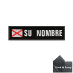 1PC 10cmX2.5cm Custom Name Flag Patch Stripes Badge Iron On Or Hook Loop Andalusia Extremadura Canary Islands Spain Galicia