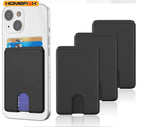 HOMEFISH Phone Holder Sticker Credit Card Holder Adhesive Soft Silicone Mobile Phone Wallet Compatible for Iphone Android