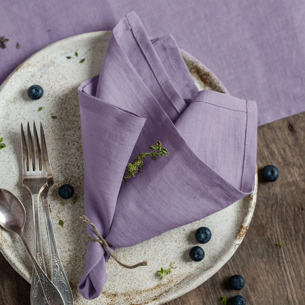 6/12PCS 40x40cm Cotton Linen Cloth Napkins Thickened Durable Placemat Reusable for Kitchen Dining Wedding Decoration