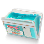 13 Pocket Expanding File Folder Organizer with Front Clear Pouch,Accordion File Organizer with Zipper Closure,Papers Letter Size
