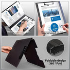 New A4 File Folder Clipboard Writing Pad Memo Clip Board Double Clips Organizer School Office Stationary