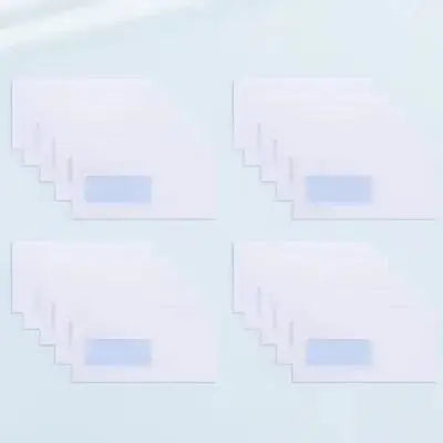 50Pcs Peel and Seal Security Envelopes with Left Window for Invoices Statements Checks Confidential Storage
