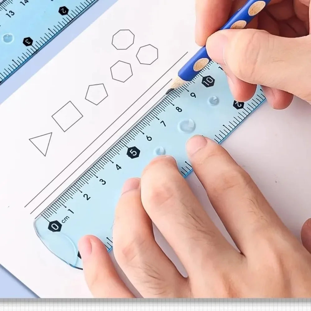 1/3pcs Transparent Soft Ruler, Flexible Shatterproof Straight Edge, Foldable Ruler for Office Drawing, Measuring Tool Stationery