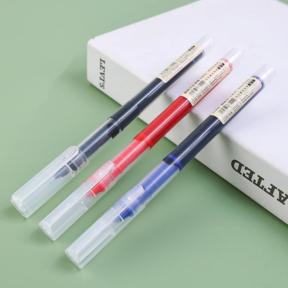 1-20Pcs Needle Type Gel Ink Pens Black/Blue/Red 0.5mm Liquid Ballpoint Pen Students Stationery School Office Writing Tool