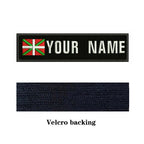 Basque Flag 10X2.5cm Embroidery Custom Name Text Patch Stripes Badge Iron On Or  Patches