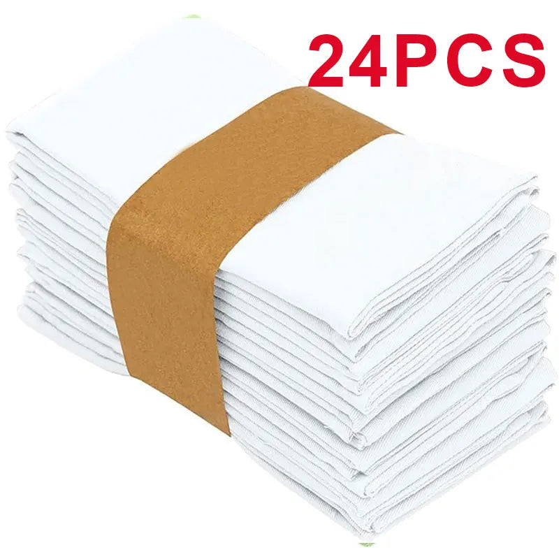Plain Colour Napkins Durable Polyester Thicken Placemat Reusable for Kitchen Dining  Wedding Decoration