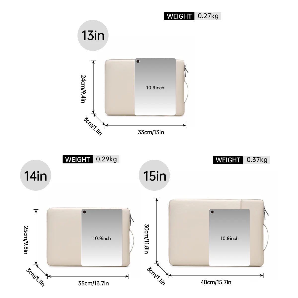 025 New Laptop Sleeve Bag Suitable for Apple MacBook Air 13.3inch M3, Huawei Matebook 14, Lenovo Xiaoxin Pro 16, Women's 15, Men's M4 Protective Case, Xiaomi 15.6