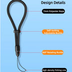 Multifunctional Mobile Phone Strap Bullet Shaped Phone Case Short Rope Adjustable Length Lanyard for Earphones and U-disk