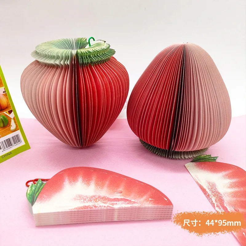 125 Sheets Creative Fruit Shapes Sticky Note Pads Notepads, Sticker Paper, Memo Pads, for School Stationery Office Supplies