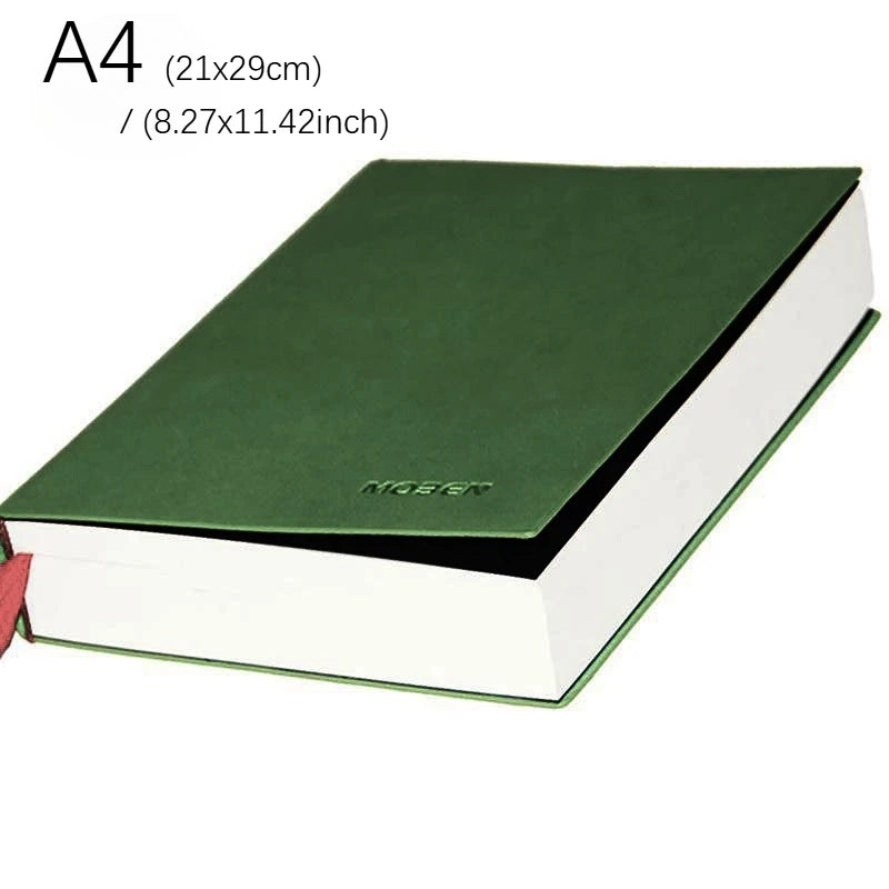 640 Page Horizontal Line/Grid /Blank Thick Business Notebook A4/A5 School Waterproof Leather Office Stationery Diary Notebook