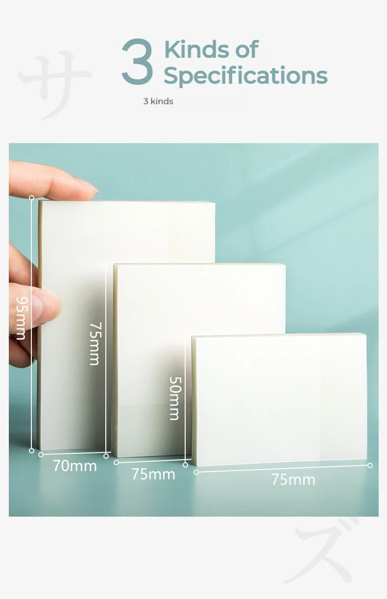 50 Sheets Transparent Sticky Notes Waterproof Message Stickers for Note Books Convenient Reporting & Signature Stickers
