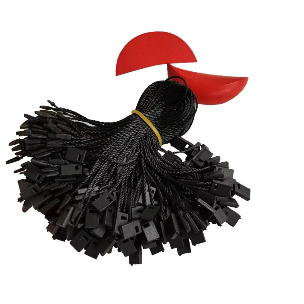 1000PCS Hang Tag String Black Price Tags Hang Tag String Clothing Garment Tags Polyester String Tag Seal Clothing Printed Label