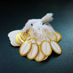 100PCS Round Rectangle Gold/Silver Edge Retail Supplies Display Tool Hanging Tags Jewelry Price Labels Jewellery Hangtags