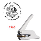 Custom Embosser Stamp,From the Library Embosser,Personalized Book Embosser Stamps,Custom Logo,Magic School,Gift for Book Lover