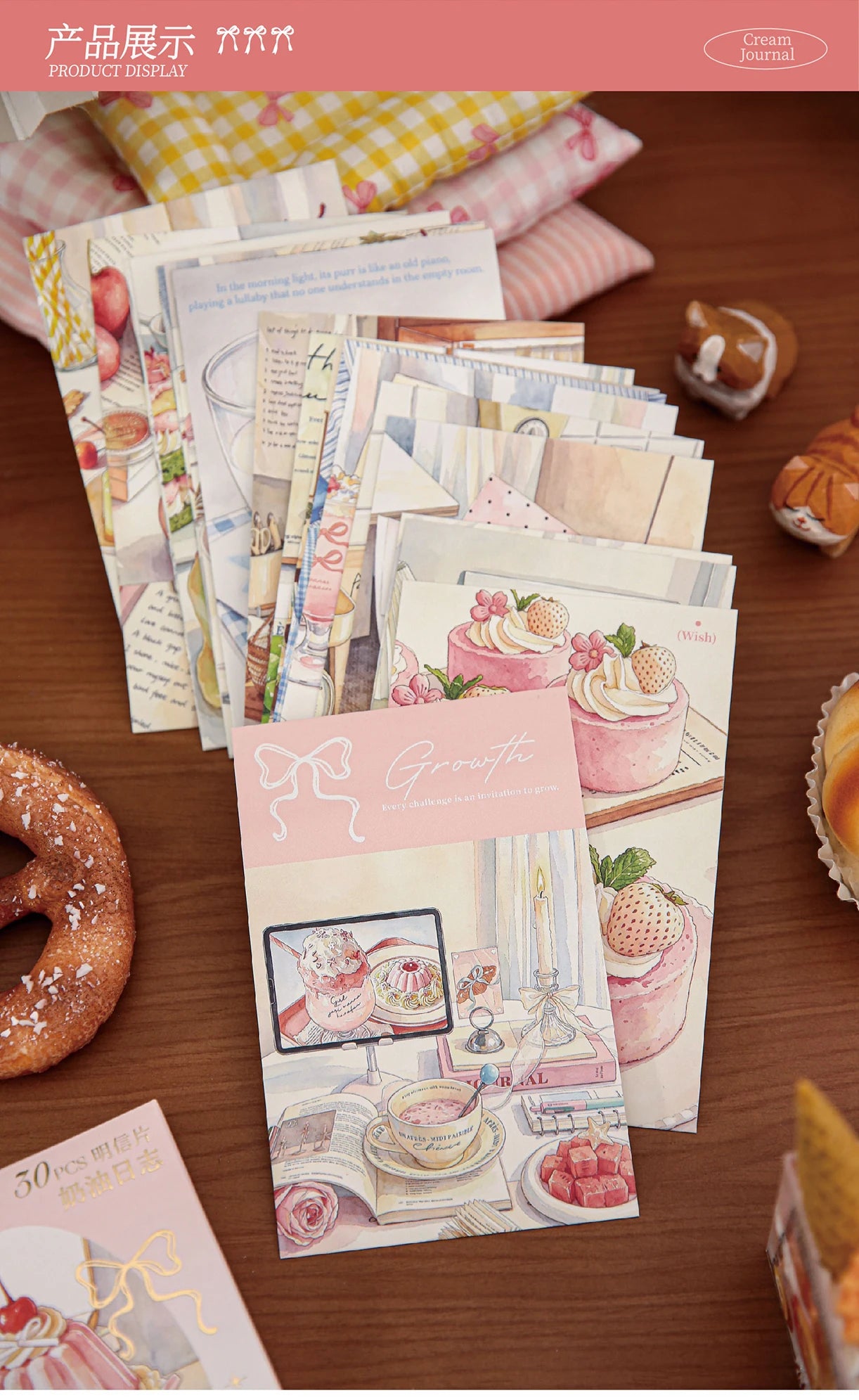 30sheets Kawaii Cartoon Animal Diary Illustration Commemorative Card Postcard Handmade Scrapbooking Material Card Paper