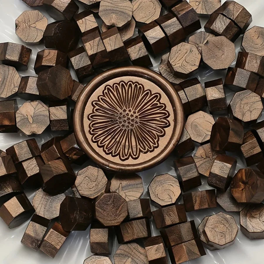 100pcs/bag Octagonal Sealing Wax Beads for Wax Stamps is Suitable for Wedding Invitations, Envelope Cards, Christmas Gift