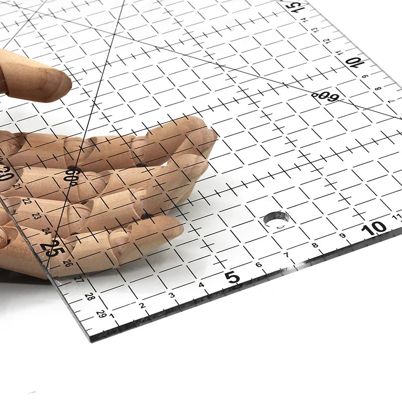15*15 cm, 30*15 cm Patchwork Ruler - Set of Quilting Tools - High-Quality Acrylic Material - Transparent Ruler - School Supplies