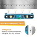 Digital Spirit Level Inclinometer Horizontal Scale Ruler Electronic LED Display Protractor Magnetic Base Measuring Tools