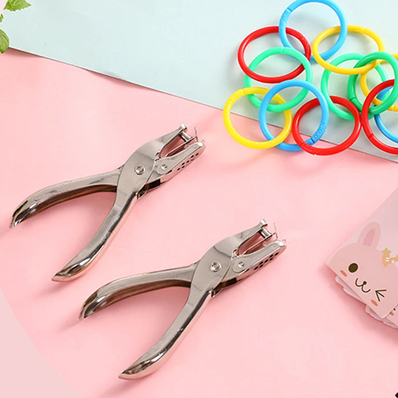Single Hole Punch for Office and Home Use with 5 Sheet Capacity Durable Chrome Finish Paper Puncher for Efficient Document Orga