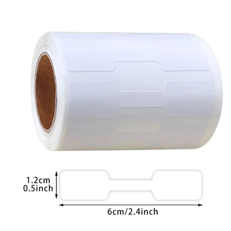 500Pcs/roll Blank Labels Paper Price Tags Portable Self Adhesive Stickers Jewelry Hangtags Necklace Ring Display Packaging