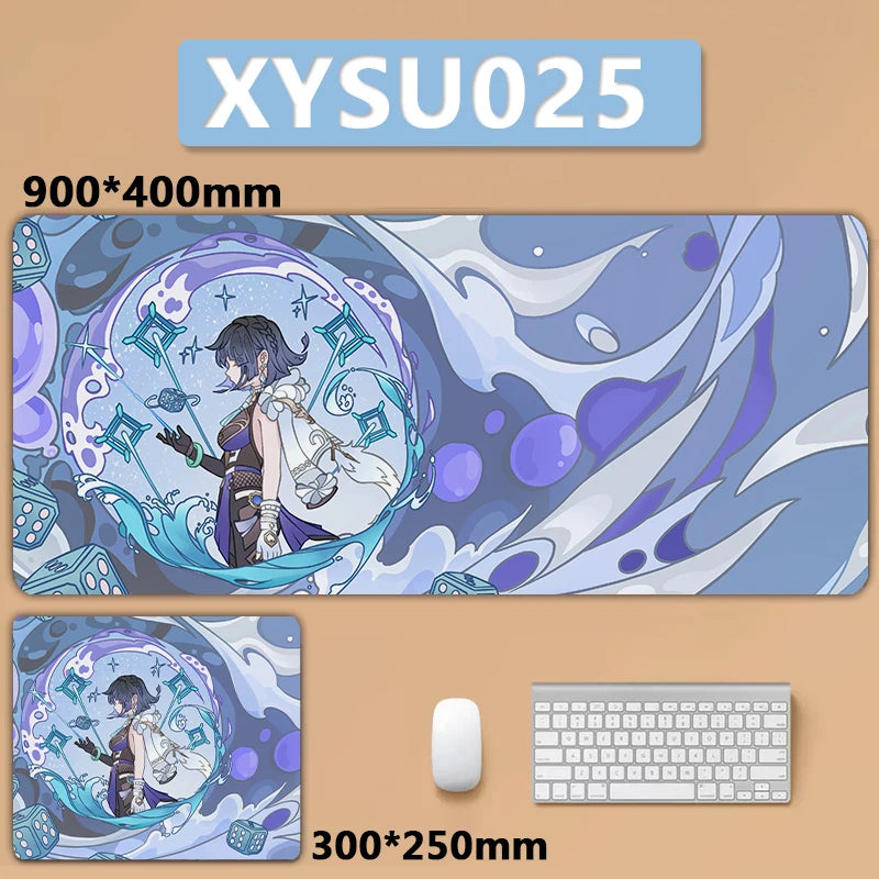 Anime Game Furina Neuvillette Mavuika Wanderer Raiden Columbina XXL Large Genshin Impact Mouse Pad Keyboard Desk Mat Mousepad