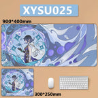 Anime Game Furina Neuvillette Mavuika Wanderer Raiden Columbina XXL Large Genshin Impact Mouse Pad Keyboard Desk Mat Mousepad