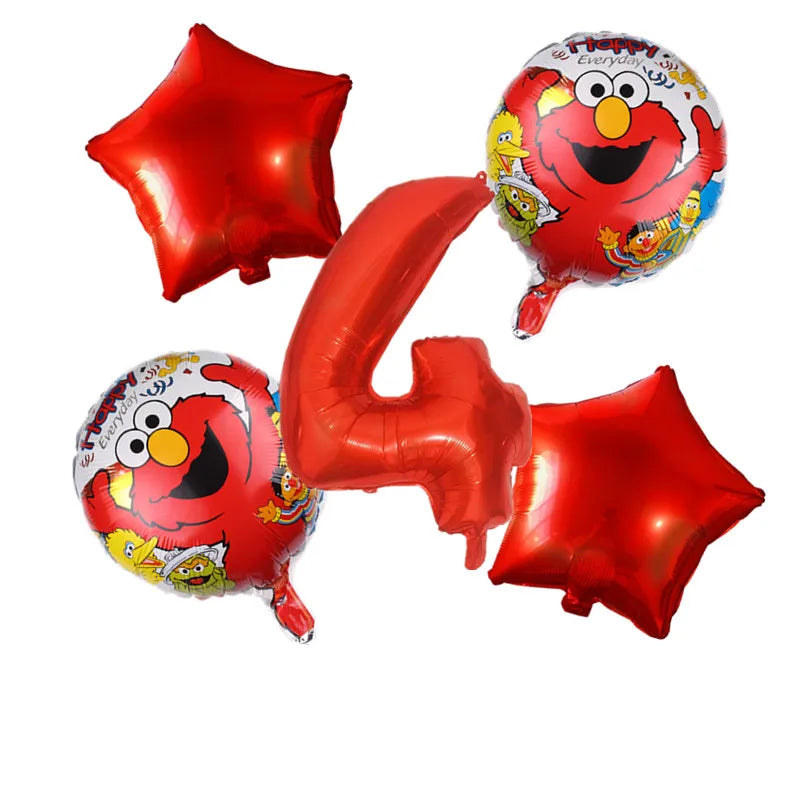 Cartoon Sesames Streets Birthday Party Supplies Kids Disposable Tableware Cup Plate Napkin Tablecloth Balloon Banner Decoration