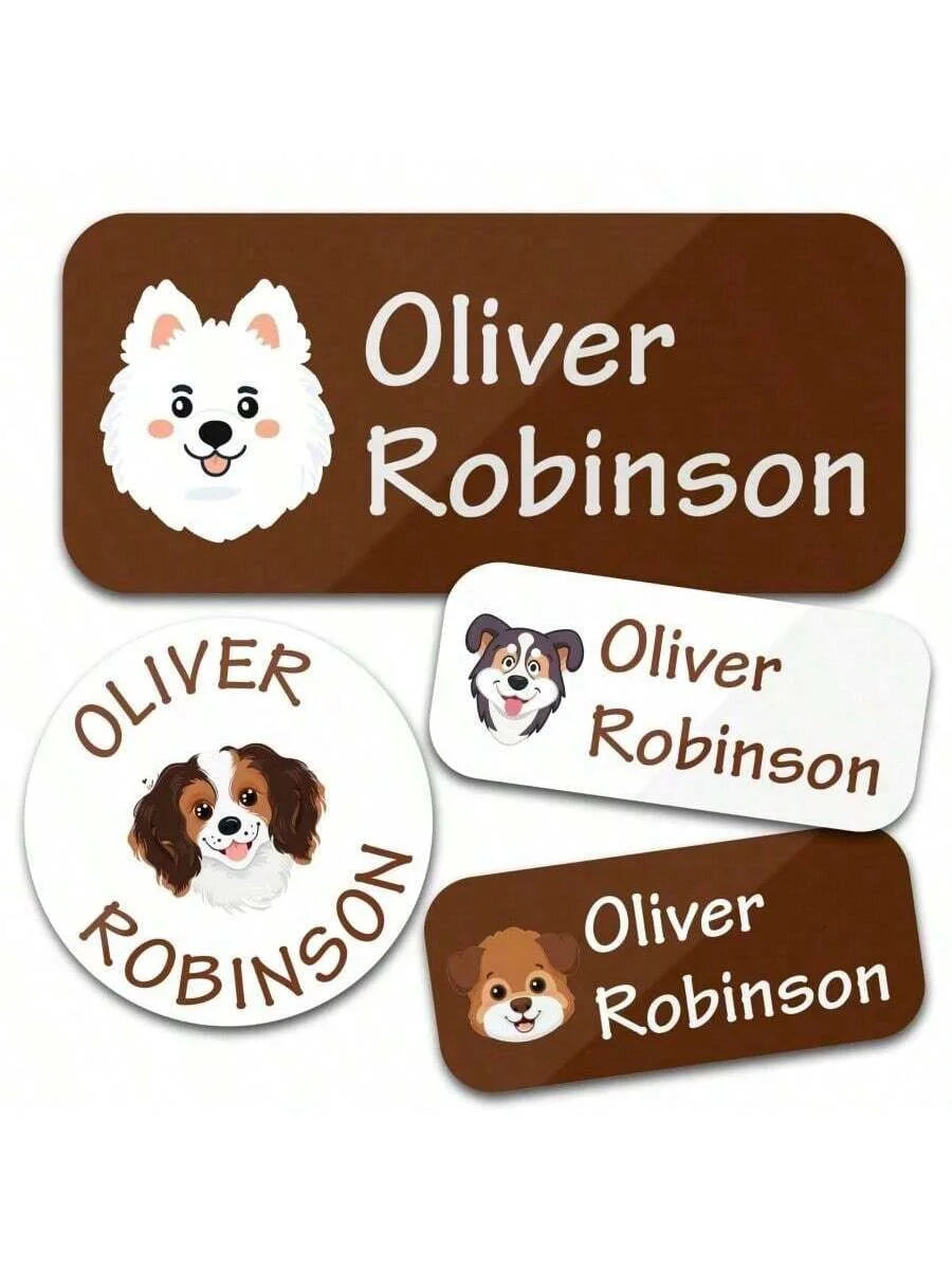 Custom Name Stickers 130 Pieces - Waterproof Personalized Adhesive Labels for Clothing